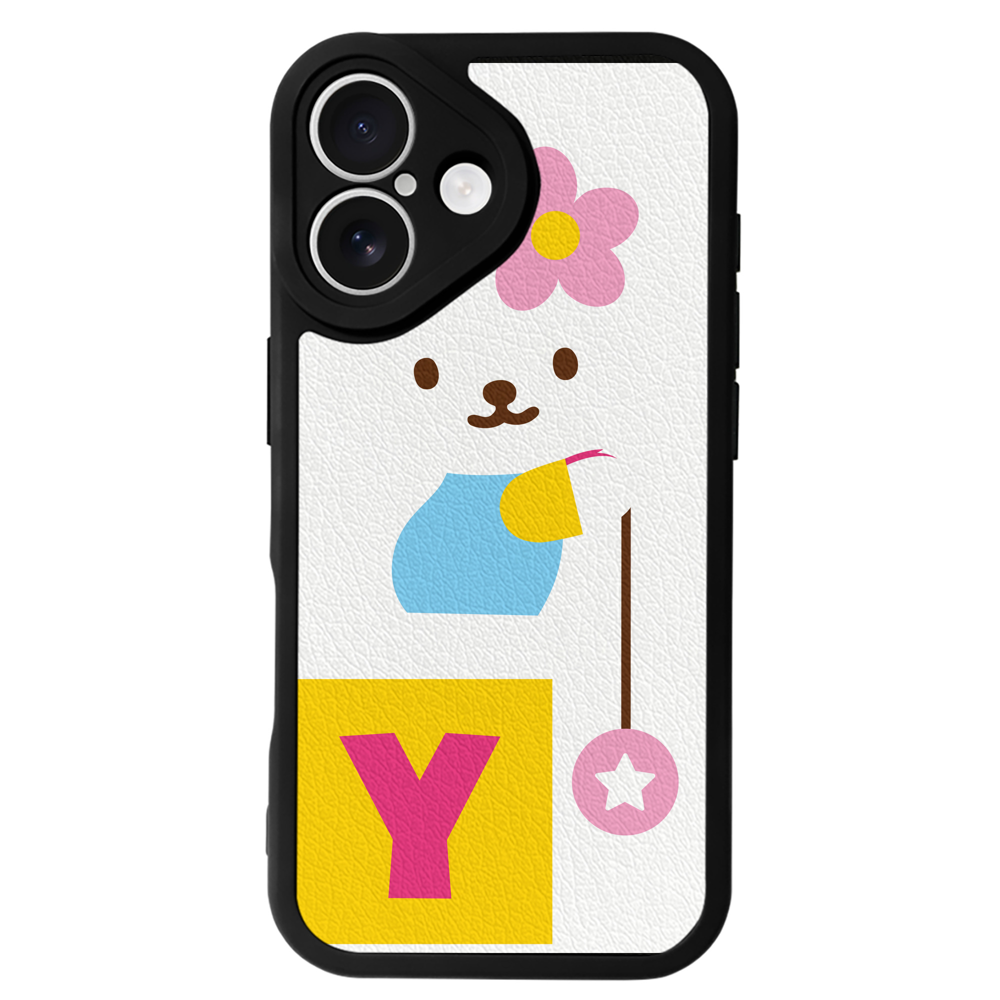 （画像用） Hello Kitty ハローキティ 【iPhone 16シリーズ対応】シリコンスマホケース（レザー調） 材質：シリコン